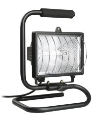 Прожектор галогенный ИО500П (переноска) IP54 черный IEK