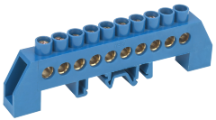 Шина N "ноль" в комбинированном DIN-изоляторе типа "Стойка" ШНИ-8х12-10-КС-С IEK