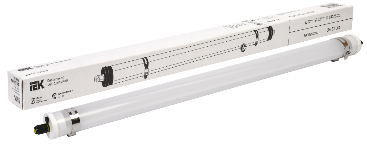 Светильник ДСП 1472 36Вт 5000К IP69 пластик PMMA IEK