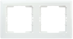 Рамка 2-местная горизонтальная РГ-2-ББ BOLERO белый IEK