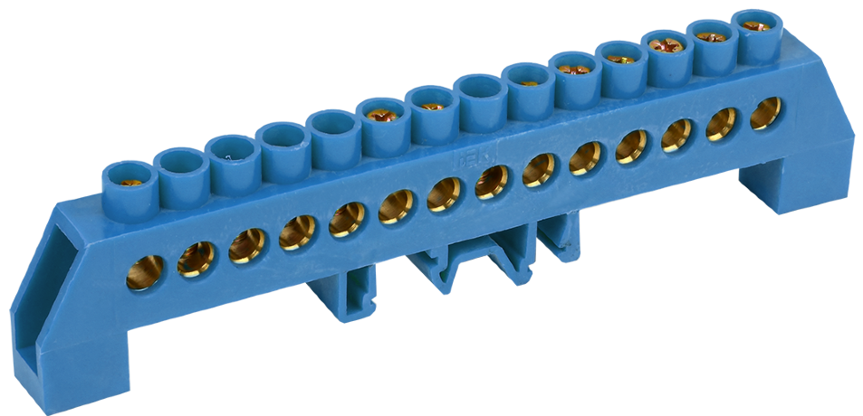 Шина N "ноль" в комбинированном DIN-изоляторе типа "Стойка" ШНИ-8х12-14-КС-С IEK
