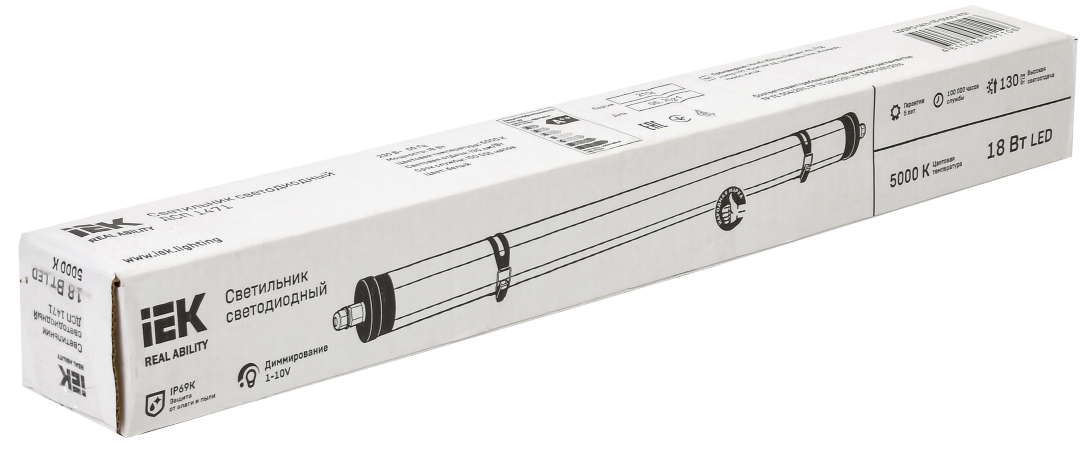 Светильник ДСП 1471 18Вт 5000К IP69 пластик PMMA IEK