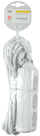 Удлинитель У03 3 места 2P+PE/5м 3х1мм2 16А/250В IEK