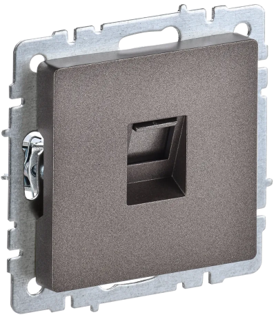 BRITE Розетка компьютерная RJ45 кат.5E РК10-БрТБ темная бронза IEK