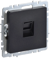 BRITE Розетка компьютерная RJ45 кат.5E РК10-БрЧ черный IEK