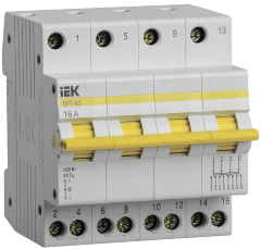 Выключатель-разъединитель трехпозиционный ВРТ-63 4P 16А IEK