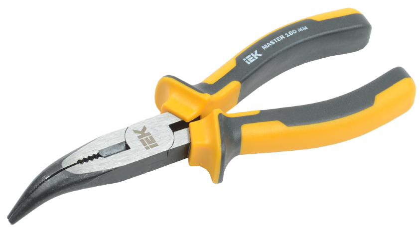 Тонкогубцы изогнутые MASTER 160мм IEK