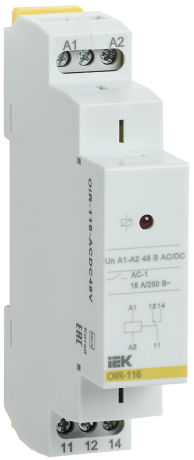 Реле промежуточное модульное OIR 1 контакт 16А 48В AC/DC IEK