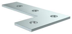 Пластина соединительная L-образная удлиненная для STRUT-профиля HDZ IEK