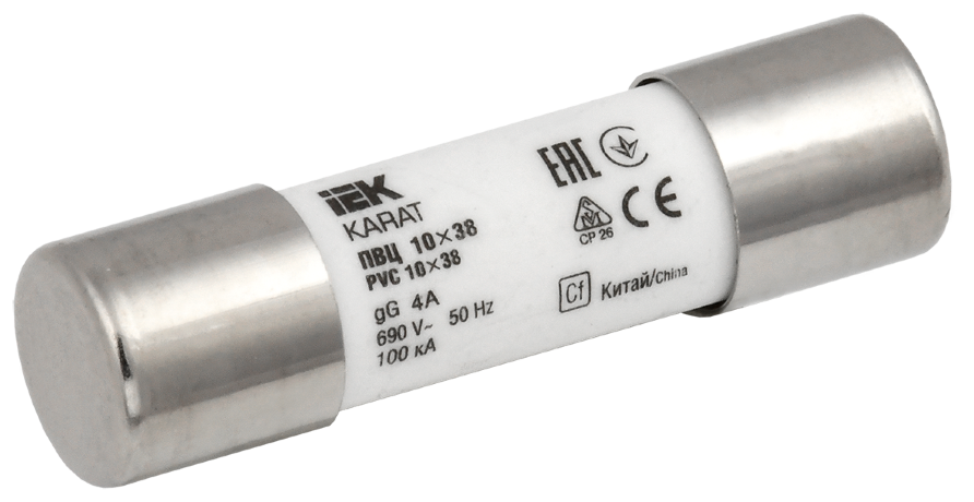 Плавкая вставка цилиндрическая ПВЦ 10х38 4А KARAT IEK