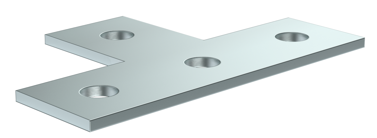 Пластина соединительная T-образная для STRUT-профиля EZ IEK