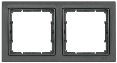 Рамка 2-местная квадратная РУ-2-БА BOLERO Q1 антрацит IEK