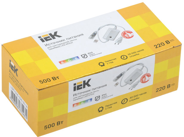 Драйвер LED ИПСН 500Вт 220В 14мм RGB IP65 IEK