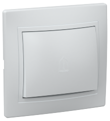 Выключатель 1-клавишный проходной ВСп10-1-0-КБ 10А КВАРТА белый IEK