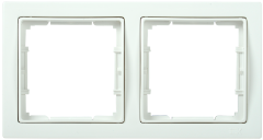 Рамка 2-местная квадратная РУ-2-ББ BOLERO Q1 белый IEK