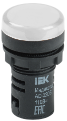 Лампа AD22DS(LED)матрица d=22мм белый 24В AC/DC IEK