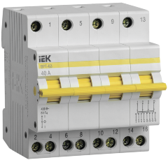 Выключатель-разъединитель трехпозиционный ВРТ-63 4P 40А IEK