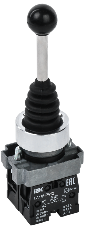 Джойстик LA167-PA12 2 на 2 положения 2з с фиксацией черный IEK