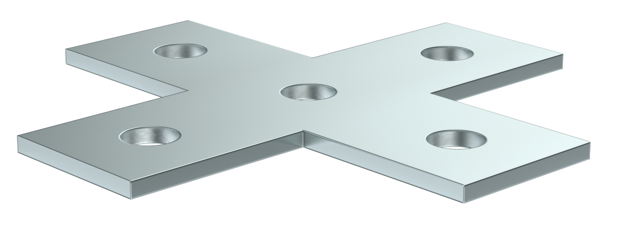 Пластина соединительная X-образная для STRUT-профиля EZ IEK