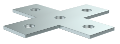 Пластина соединительная X-образная для STRUT-профиля EZ IEK