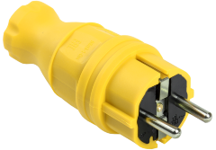 Вилка прямая ВБп3-1-0м IP44 ОМЕГА жёлтая IEK