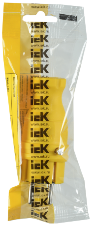 Вилка прямая ВБп3-1-0м IP44 ОМЕГА жёлтая IEK