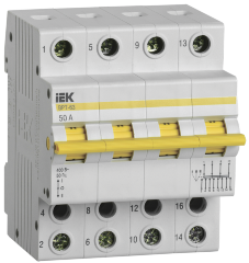 Выключатель-разъединитель трехпозиционный ВРТ-63 4P 50А IEK