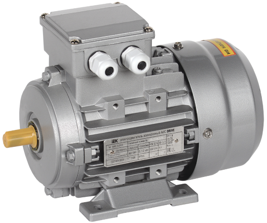 Электродвигатель асинхронный трехфазный АИС 63C2 380В 0,37кВт 3000об/мин 1081 DRIVE IEK