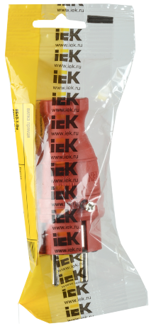 Вилка прямая ВБп3-1-0м IP44 ОМЕГА красная IEK