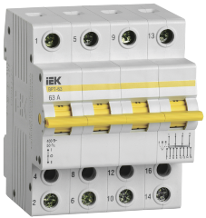 Выключатель-разъединитель трехпозиционный ВРТ-63 4P 63А IEK
