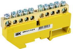 Шина PE "земля" на DIN-изоляторе ШНИ-8х12-10-Д-Ж IEK