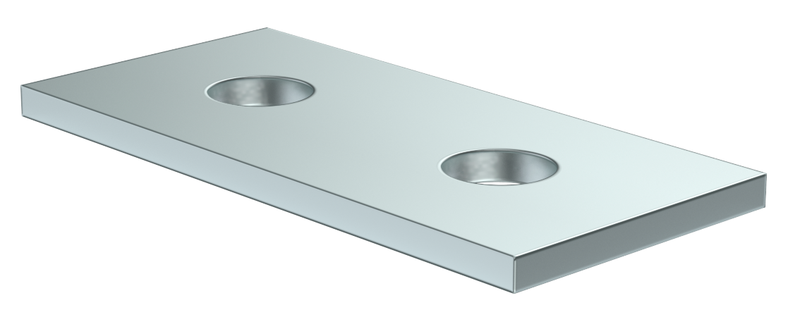 Пластина соединительная с 2 отверстиями для STRUT-профиля EZ IEK