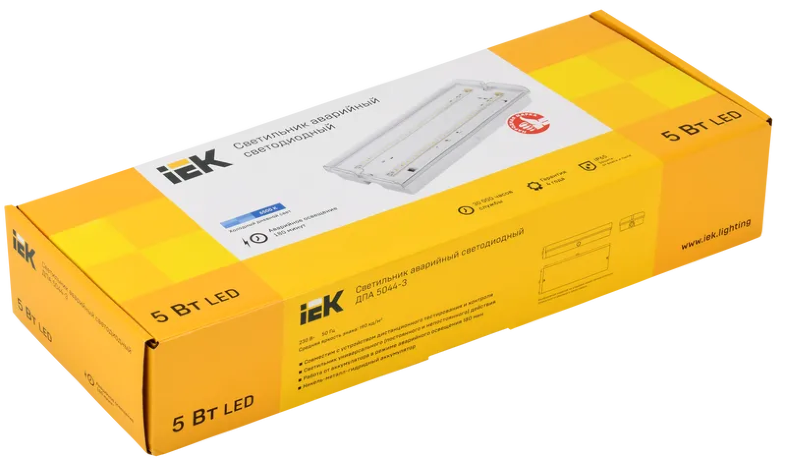 Светильник аварийный ДПА 5044-3 постоянного/непостоянного действия 3ч IP65 совместим с УДТУ IEK