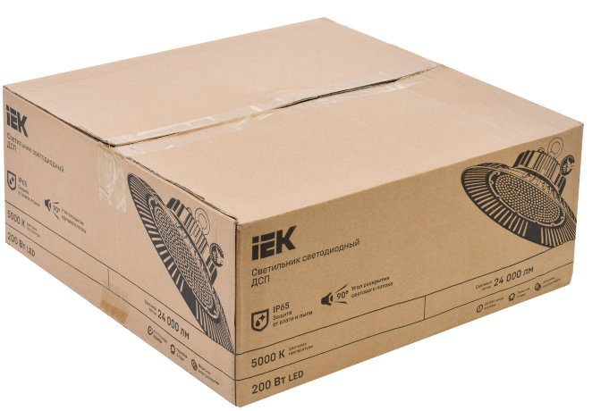 Светильник светодиодный ДСП 5003 200Вт 90град 5000К IP65 алюминий IEK