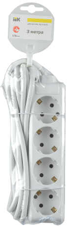 Удлинитель У04 4 места 2P+PE/3м 3х1мм2 16А/250В IEK