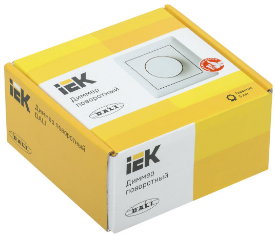 Диммер поворотный DALI (Broadcast) со встроенным БП 125мА пластик белый IEK