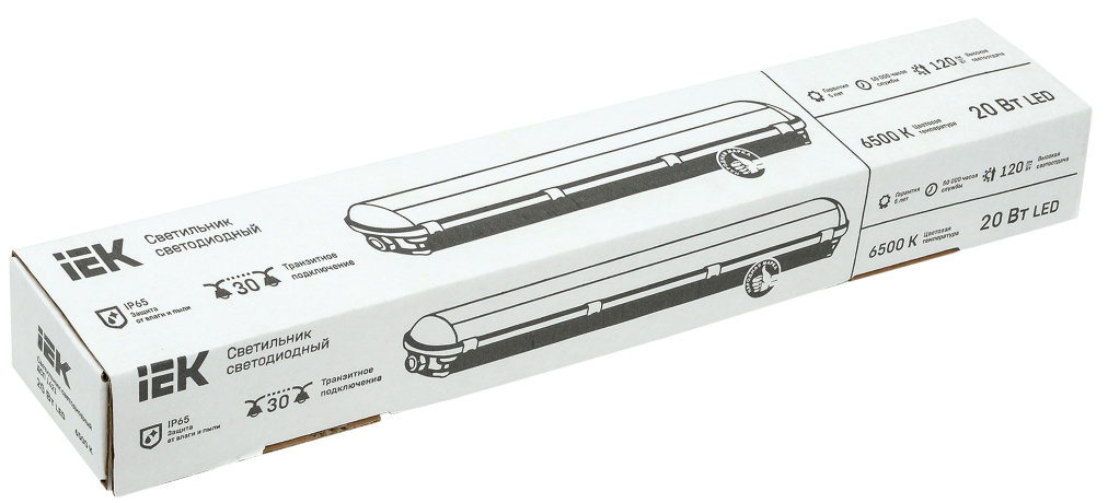 Светильник светодиодный ДСП 1421 20Вт 6500К IP65 600мм IEK