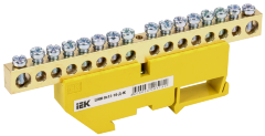 Шина PE "земля" на DIN-изоляторе ШНИ-8х12-16-Д-Ж IEK