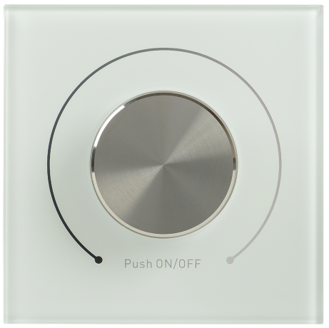 Диммер поворотный DALI (Broadcast) со встроенным БП 125мА стекло белый IEK