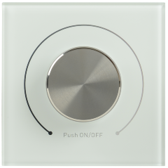 Диммер поворотный DALI (Broadcast) со встроенным БП 125мА стекло белый IEK