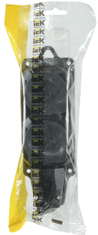 Розетка (колодка) 2-местная РБ32-1-0м с защитными крышками IP44 ОМЕГА IEK