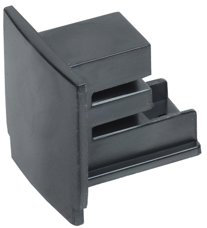 Заглушка для трехфазного осветительного шинопровода черная IEK