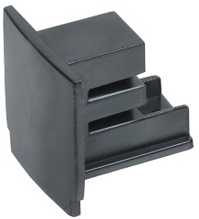 Заглушка для трехфазного осветительного шинопровода черная IEK