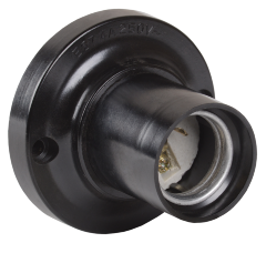 Патрон потолочный Пкб27-04-К21 карболитовый Е27 черный (50шт) (стикер на изделии) IEK