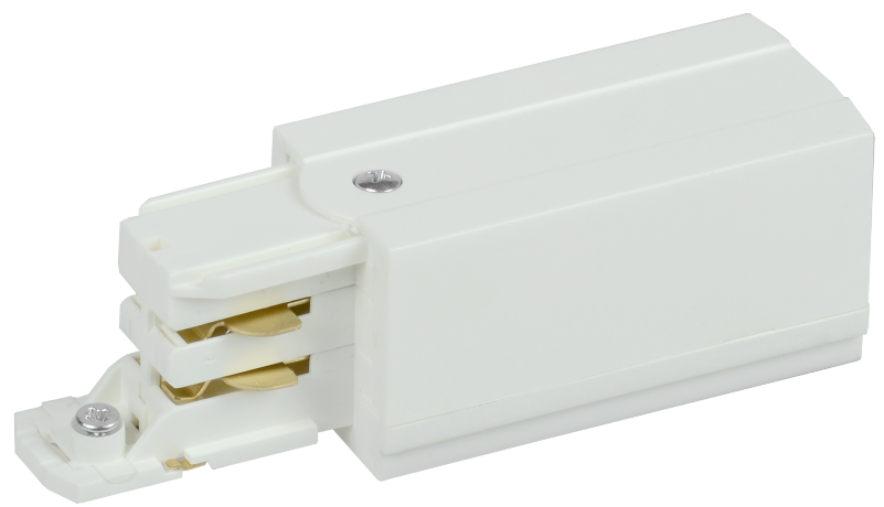 Кабельный ввод (подвод питания) левый для трехфазного осветительного шинопровода белый IEK
