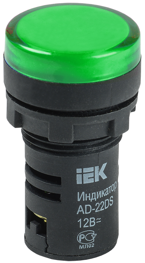 Лампа AD22DS(LED)матрица d=22мм зеленый 230В IEK по цене 144 руб. в ...