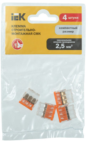 Строительно-монтажная клемма СМК 772-203 компактная IEK