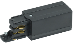 Кабельный ввод (подвод питания) левый для трехфазного осветительного шинопровода черный IEK