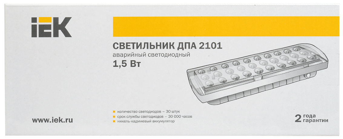 Светильник аварийный ДПА 2101 непостоянного действия 30LED 4ч IP20 IEK