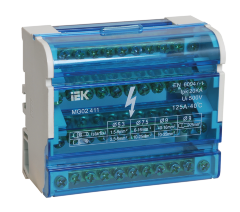 Шины на DIN-рейку в корпусе (кросс-модуль) ШНК 4х11 3L+PEN IEK